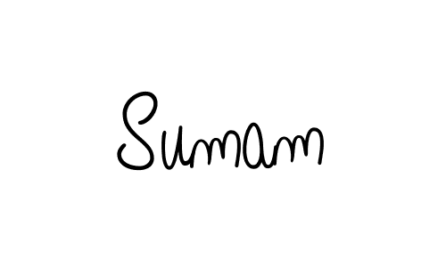 How to make Sumam name signature. Use Angelique-Rose-font-FFP style for creating short signs online. This is the latest handwritten sign. Sumam signature style 5 images and pictures png