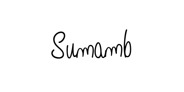 The best way (Angelique-Rose-font-FFP) to make a short signature is to pick only two or three words in your name. The name Sumamb include a total of six letters. For converting this name. Sumamb signature style 5 images and pictures png
