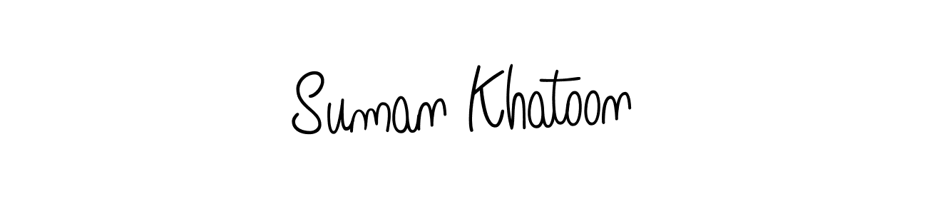 Design your own signature with our free online signature maker. With this signature software, you can create a handwritten (Angelique-Rose-font-FFP) signature for name Suman Khatoon. Suman Khatoon signature style 5 images and pictures png
