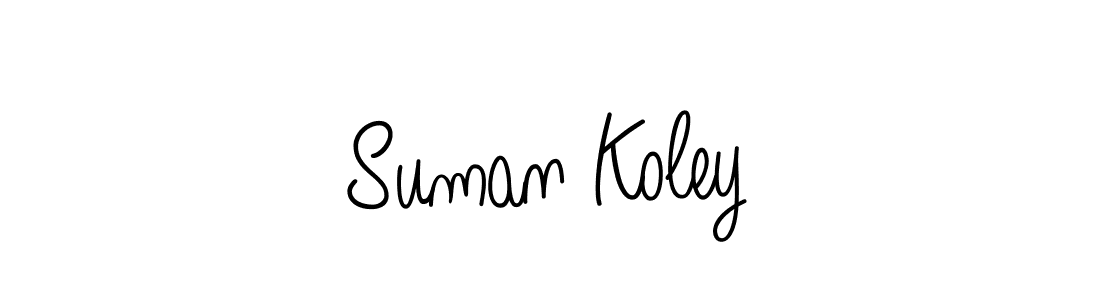 Create a beautiful signature design for name Suman Koley. With this signature (Angelique-Rose-font-FFP) fonts, you can make a handwritten signature for free. Suman Koley signature style 5 images and pictures png