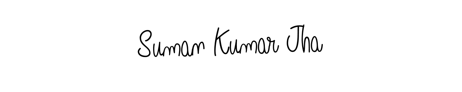 Create a beautiful signature design for name Suman Kumar Jha. With this signature (Angelique-Rose-font-FFP) fonts, you can make a handwritten signature for free. Suman Kumar Jha signature style 5 images and pictures png