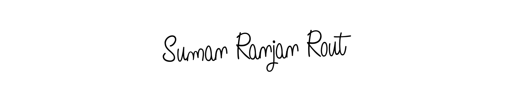 You should practise on your own different ways (Angelique-Rose-font-FFP) to write your name (Suman Ranjan Rout) in signature. don't let someone else do it for you. Suman Ranjan Rout signature style 5 images and pictures png