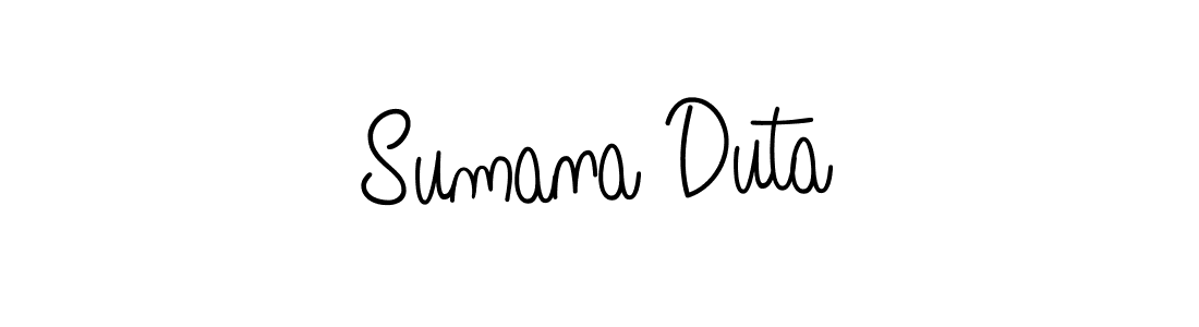 Create a beautiful signature design for name Sumana Duta. With this signature (Angelique-Rose-font-FFP) fonts, you can make a handwritten signature for free. Sumana Duta signature style 5 images and pictures png