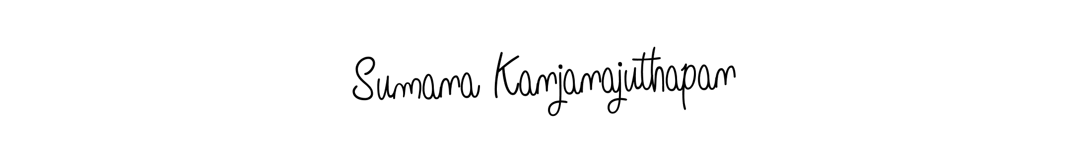 You should practise on your own different ways (Angelique-Rose-font-FFP) to write your name (Sumana Kanjanajuthapan) in signature. don't let someone else do it for you. Sumana Kanjanajuthapan signature style 5 images and pictures png