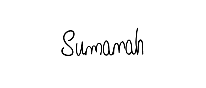 Also we have Sumanah name is the best signature style. Create professional handwritten signature collection using Angelique-Rose-font-FFP autograph style. Sumanah signature style 5 images and pictures png