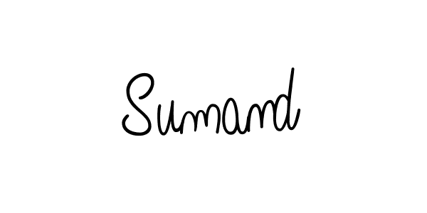 Make a beautiful signature design for name Sumand. With this signature (Angelique-Rose-font-FFP) style, you can create a handwritten signature for free. Sumand signature style 5 images and pictures png