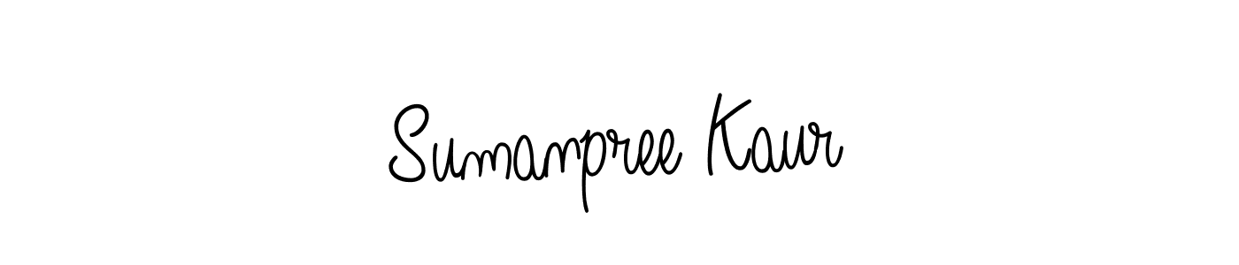Use a signature maker to create a handwritten signature online. With this signature software, you can design (Angelique-Rose-font-FFP) your own signature for name Sumanpree Kaur. Sumanpree Kaur signature style 5 images and pictures png
