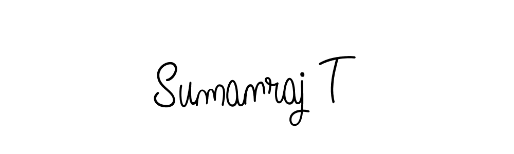 The best way (Angelique-Rose-font-FFP) to make a short signature is to pick only two or three words in your name. The name Sumanraj T include a total of six letters. For converting this name. Sumanraj T signature style 5 images and pictures png