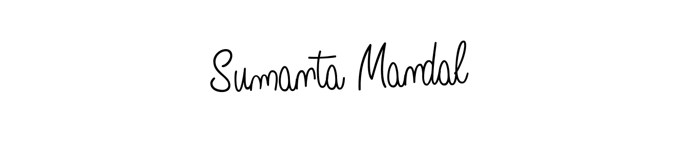 You should practise on your own different ways (Angelique-Rose-font-FFP) to write your name (Sumanta Mandal) in signature. don't let someone else do it for you. Sumanta Mandal signature style 5 images and pictures png