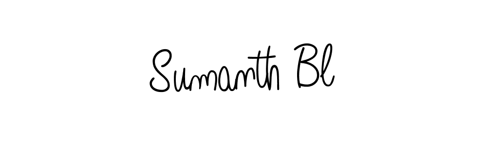 Sumanth Bl stylish signature style. Best Handwritten Sign (Angelique-Rose-font-FFP) for my name. Handwritten Signature Collection Ideas for my name Sumanth Bl. Sumanth Bl signature style 5 images and pictures png