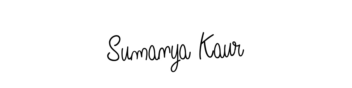 Use a signature maker to create a handwritten signature online. With this signature software, you can design (Angelique-Rose-font-FFP) your own signature for name Sumanya Kaur. Sumanya Kaur signature style 5 images and pictures png