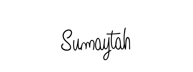 You should practise on your own different ways (Angelique-Rose-font-FFP) to write your name (Sumaytah) in signature. don't let someone else do it for you. Sumaytah signature style 5 images and pictures png