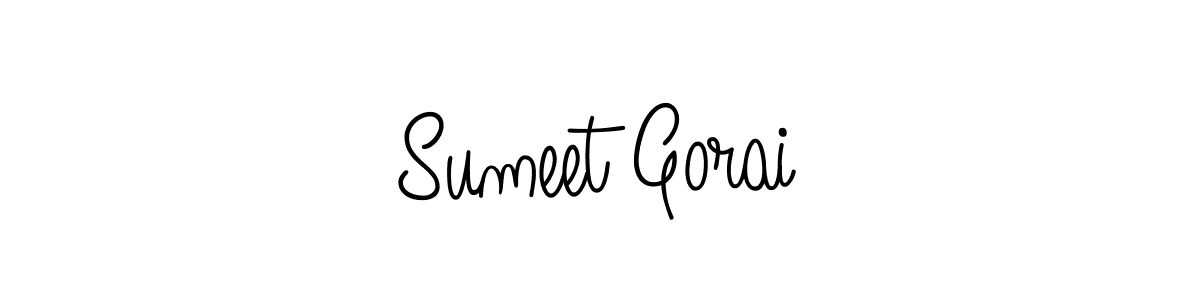 You should practise on your own different ways (Angelique-Rose-font-FFP) to write your name (Sumeet Gorai) in signature. don't let someone else do it for you. Sumeet Gorai signature style 5 images and pictures png
