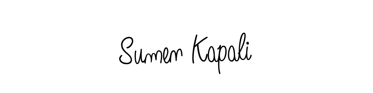 Also You can easily find your signature by using the search form. We will create Sumen Kapali name handwritten signature images for you free of cost using Angelique-Rose-font-FFP sign style. Sumen Kapali signature style 5 images and pictures png
