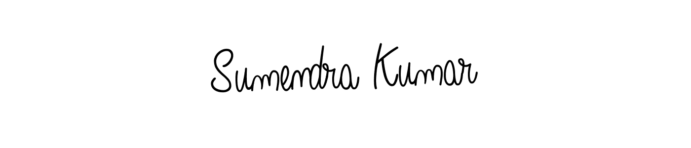 Make a beautiful signature design for name Sumendra Kumar. With this signature (Angelique-Rose-font-FFP) style, you can create a handwritten signature for free. Sumendra Kumar signature style 5 images and pictures png