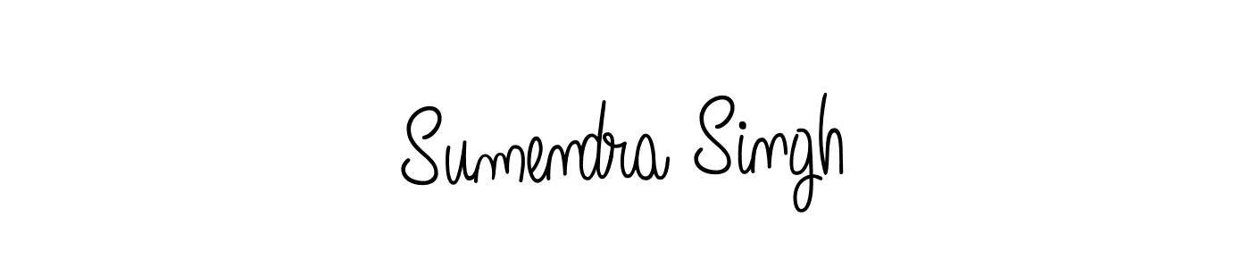 Use a signature maker to create a handwritten signature online. With this signature software, you can design (Angelique-Rose-font-FFP) your own signature for name Sumendra Singh. Sumendra Singh signature style 5 images and pictures png