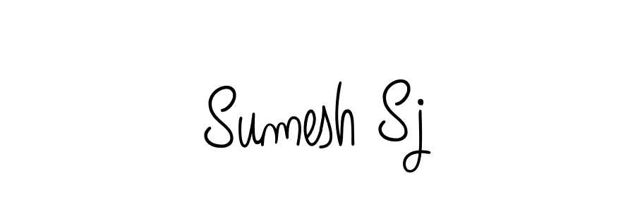 Design your own signature with our free online signature maker. With this signature software, you can create a handwritten (Angelique-Rose-font-FFP) signature for name Sumesh Sj. Sumesh Sj signature style 5 images and pictures png