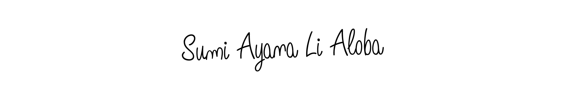 How to make Sumi Ayana Li Aloba signature? Angelique-Rose-font-FFP is a professional autograph style. Create handwritten signature for Sumi Ayana Li Aloba name. Sumi Ayana Li Aloba signature style 5 images and pictures png