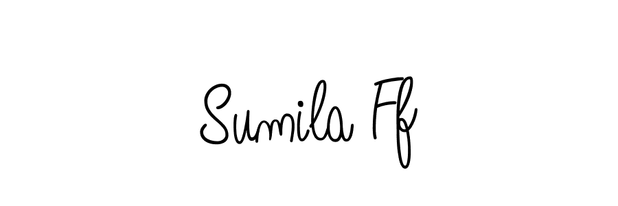 You should practise on your own different ways (Angelique-Rose-font-FFP) to write your name (Sumila Ff) in signature. don't let someone else do it for you. Sumila Ff signature style 5 images and pictures png