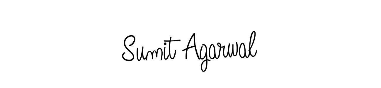 You should practise on your own different ways (Angelique-Rose-font-FFP) to write your name (Sumit Agarwal) in signature. don't let someone else do it for you. Sumit Agarwal signature style 5 images and pictures png