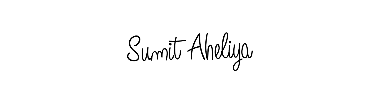 How to make Sumit Aheliya signature? Angelique-Rose-font-FFP is a professional autograph style. Create handwritten signature for Sumit Aheliya name. Sumit Aheliya signature style 5 images and pictures png