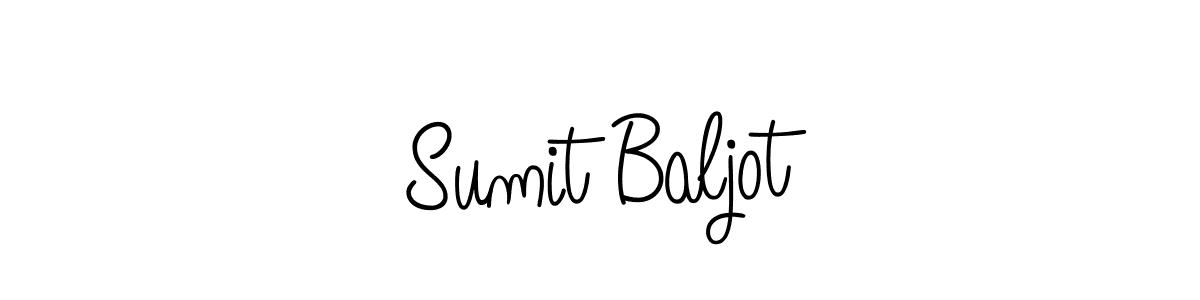 Use a signature maker to create a handwritten signature online. With this signature software, you can design (Angelique-Rose-font-FFP) your own signature for name Sumit Baljot. Sumit Baljot signature style 5 images and pictures png