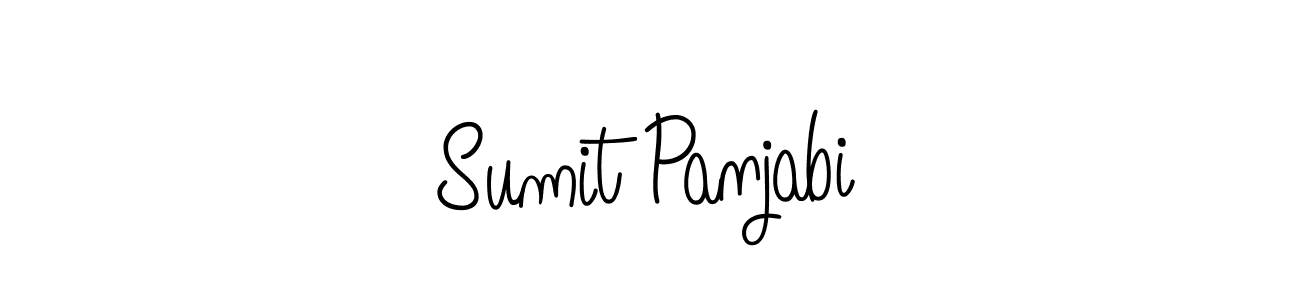 You should practise on your own different ways (Angelique-Rose-font-FFP) to write your name (Sumit Panjabi) in signature. don't let someone else do it for you. Sumit Panjabi signature style 5 images and pictures png