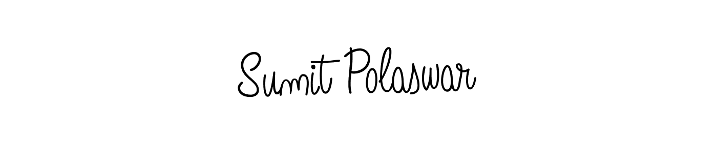 Use a signature maker to create a handwritten signature online. With this signature software, you can design (Angelique-Rose-font-FFP) your own signature for name Sumit Polaswar. Sumit Polaswar signature style 5 images and pictures png