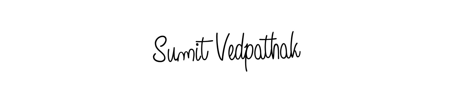 How to make Sumit Vedpathak signature? Angelique-Rose-font-FFP is a professional autograph style. Create handwritten signature for Sumit Vedpathak name. Sumit Vedpathak signature style 5 images and pictures png