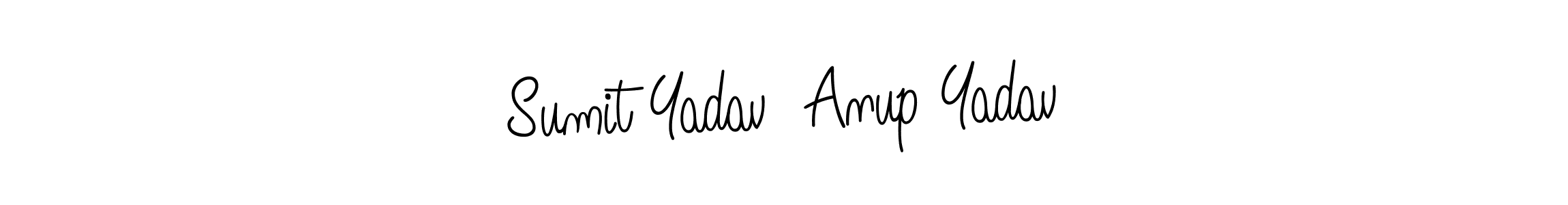 Sumit Yadav  Anup Yadav stylish signature style. Best Handwritten Sign (Angelique-Rose-font-FFP) for my name. Handwritten Signature Collection Ideas for my name Sumit Yadav  Anup Yadav. Sumit Yadav  Anup Yadav signature style 5 images and pictures png