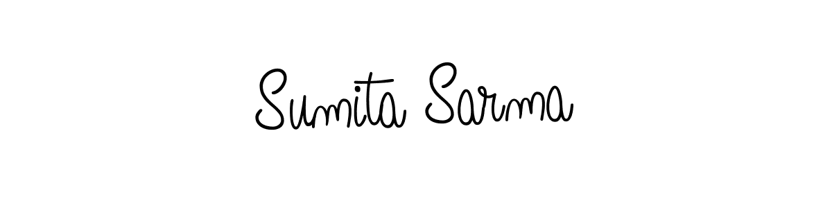 Use a signature maker to create a handwritten signature online. With this signature software, you can design (Angelique-Rose-font-FFP) your own signature for name Sumita Sarma. Sumita Sarma signature style 5 images and pictures png