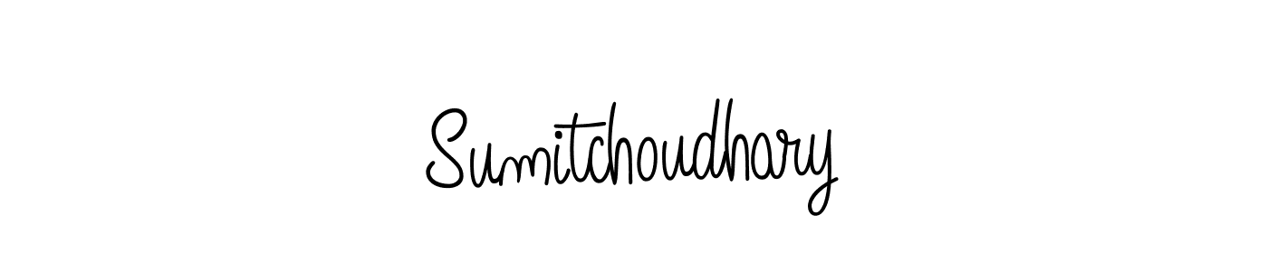Sumitchoudhary stylish signature style. Best Handwritten Sign (Angelique-Rose-font-FFP) for my name. Handwritten Signature Collection Ideas for my name Sumitchoudhary. Sumitchoudhary signature style 5 images and pictures png