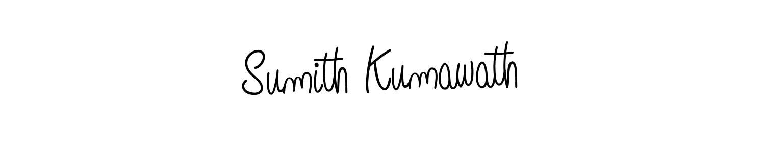Create a beautiful signature design for name Sumith Kumawath. With this signature (Angelique-Rose-font-FFP) fonts, you can make a handwritten signature for free. Sumith Kumawath signature style 5 images and pictures png
