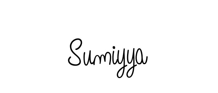 How to make Sumiyya signature? Angelique-Rose-font-FFP is a professional autograph style. Create handwritten signature for Sumiyya name. Sumiyya signature style 5 images and pictures png