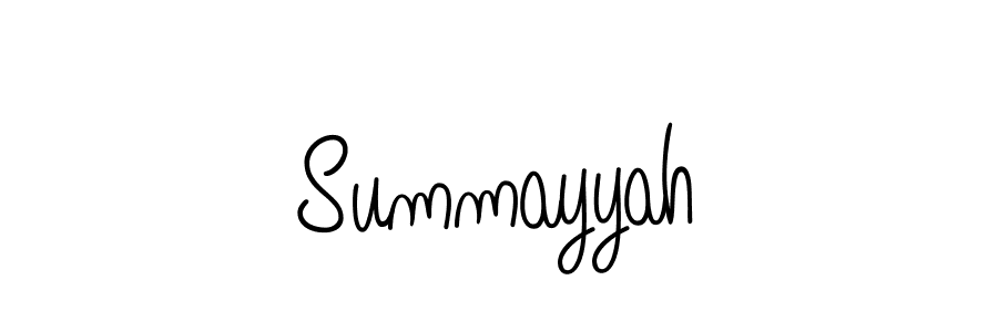 The best way (Angelique-Rose-font-FFP) to make a short signature is to pick only two or three words in your name. The name Summayyah include a total of six letters. For converting this name. Summayyah signature style 5 images and pictures png