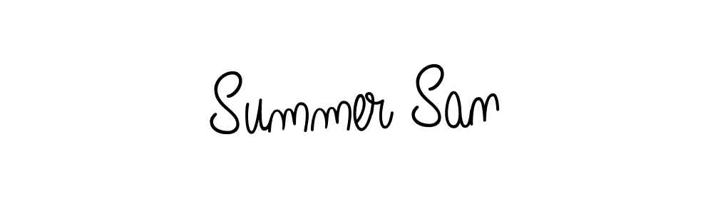 Make a beautiful signature design for name Summer San. With this signature (Angelique-Rose-font-FFP) style, you can create a handwritten signature for free. Summer San signature style 5 images and pictures png