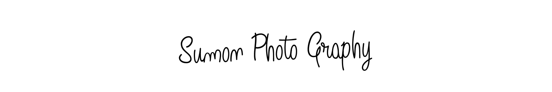 How to make Sumon Photo Graphy name signature. Use Angelique-Rose-font-FFP style for creating short signs online. This is the latest handwritten sign. Sumon Photo Graphy signature style 5 images and pictures png