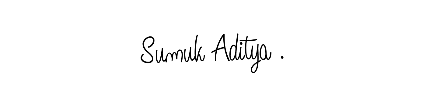 Sumuk Aditya . stylish signature style. Best Handwritten Sign (Angelique-Rose-font-FFP) for my name. Handwritten Signature Collection Ideas for my name Sumuk Aditya .. Sumuk Aditya . signature style 5 images and pictures png