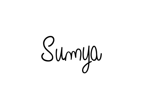 Design your own signature with our free online signature maker. With this signature software, you can create a handwritten (Angelique-Rose-font-FFP) signature for name Sumya. Sumya signature style 5 images and pictures png