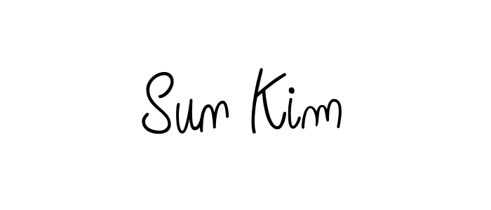 Design your own signature with our free online signature maker. With this signature software, you can create a handwritten (Angelique-Rose-font-FFP) signature for name Sun Kim. Sun Kim signature style 5 images and pictures png