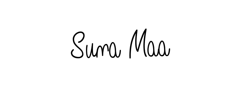 How to make Suna Maa name signature. Use Angelique-Rose-font-FFP style for creating short signs online. This is the latest handwritten sign. Suna Maa signature style 5 images and pictures png