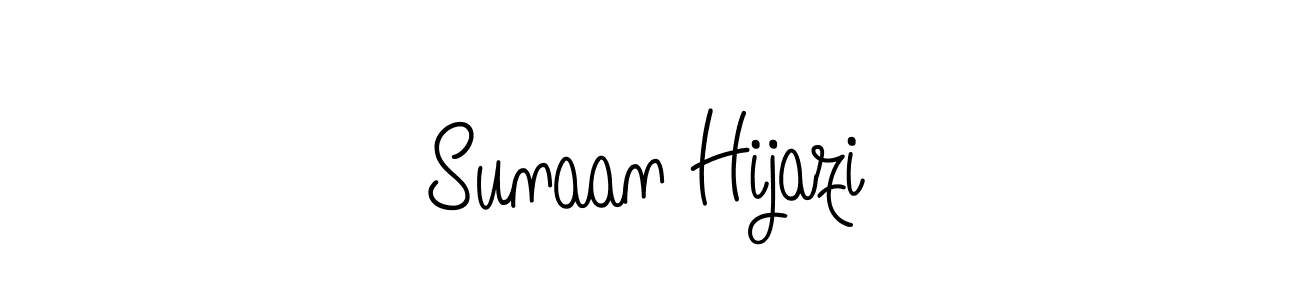 Make a beautiful signature design for name Sunaan Hijazi. With this signature (Angelique-Rose-font-FFP) style, you can create a handwritten signature for free. Sunaan Hijazi signature style 5 images and pictures png