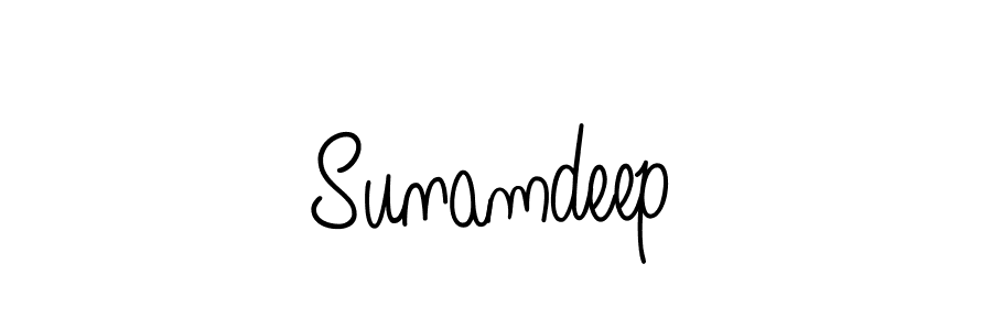 Create a beautiful signature design for name Sunamdeep. With this signature (Angelique-Rose-font-FFP) fonts, you can make a handwritten signature for free. Sunamdeep signature style 5 images and pictures png