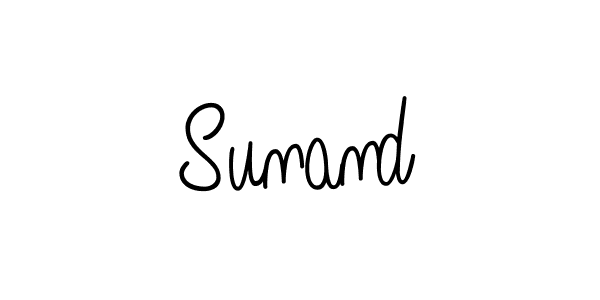 Use a signature maker to create a handwritten signature online. With this signature software, you can design (Angelique-Rose-font-FFP) your own signature for name Sunand. Sunand signature style 5 images and pictures png