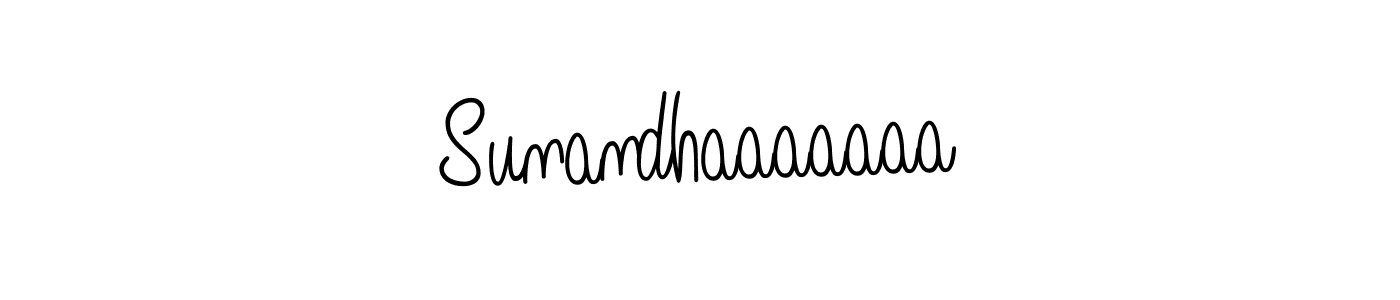 Design your own signature with our free online signature maker. With this signature software, you can create a handwritten (Angelique-Rose-font-FFP) signature for name Sunandhaaaaaaa. Sunandhaaaaaaa signature style 5 images and pictures png