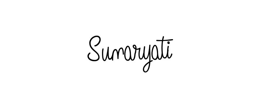 if you are searching for the best signature style for your name Sunaryati. so please give up your signature search. here we have designed multiple signature styles  using Angelique-Rose-font-FFP. Sunaryati signature style 5 images and pictures png