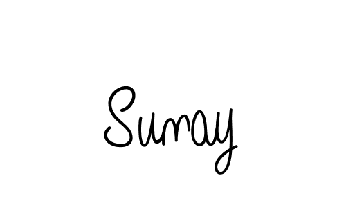 How to make Sunay name signature. Use Angelique-Rose-font-FFP style for creating short signs online. This is the latest handwritten sign. Sunay signature style 5 images and pictures png