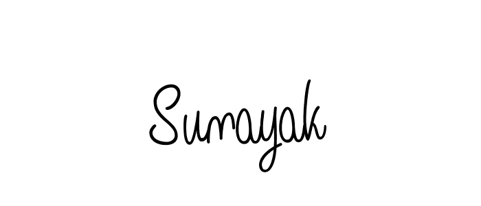 Use a signature maker to create a handwritten signature online. With this signature software, you can design (Angelique-Rose-font-FFP) your own signature for name Sunayak. Sunayak signature style 5 images and pictures png