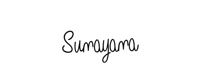 Make a beautiful signature design for name Sunayana. With this signature (Angelique-Rose-font-FFP) style, you can create a handwritten signature for free. Sunayana signature style 5 images and pictures png
