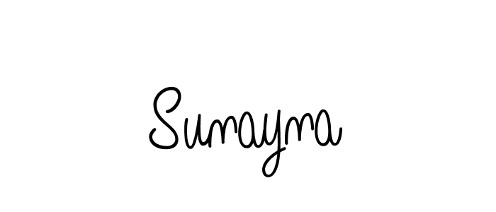 Use a signature maker to create a handwritten signature online. With this signature software, you can design (Angelique-Rose-font-FFP) your own signature for name Sunayna. Sunayna signature style 5 images and pictures png